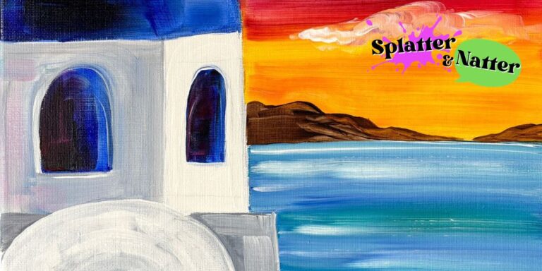 Splatter & Natter - Santorini Sunset