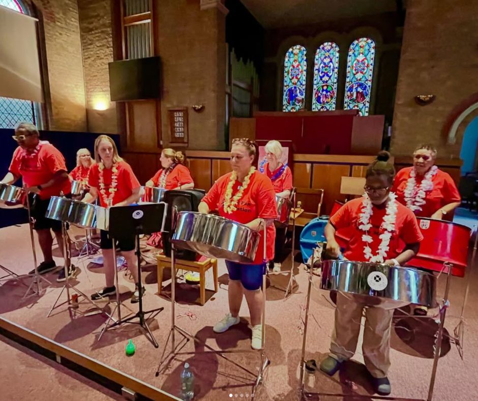 Steel Pan Class group playing