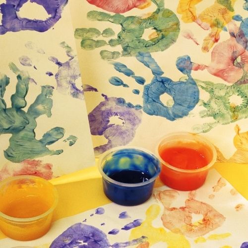 Mini Maltings hand prints